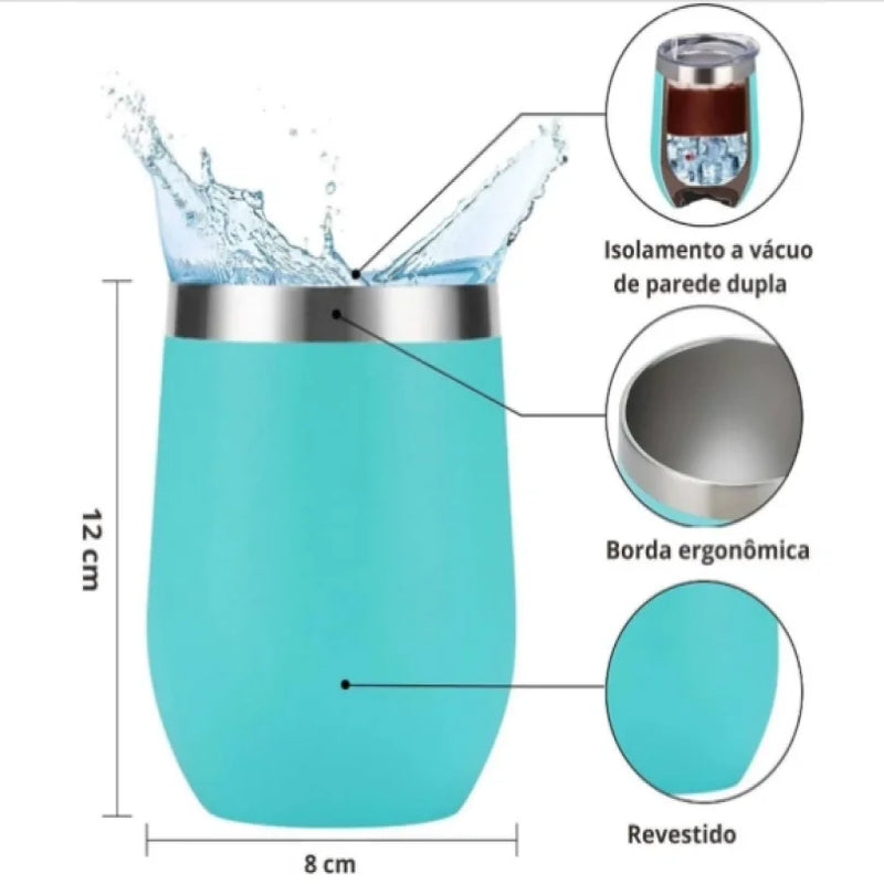 Copo Térmico Em Aço Inox 360ml