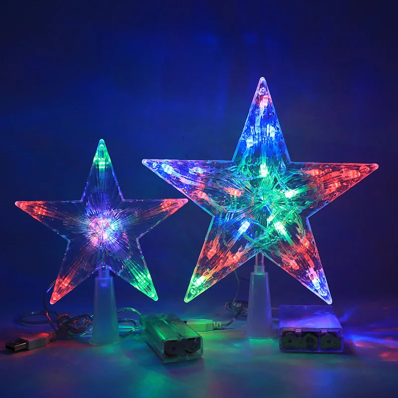 Estrela de Natal LED Transparente 15cm