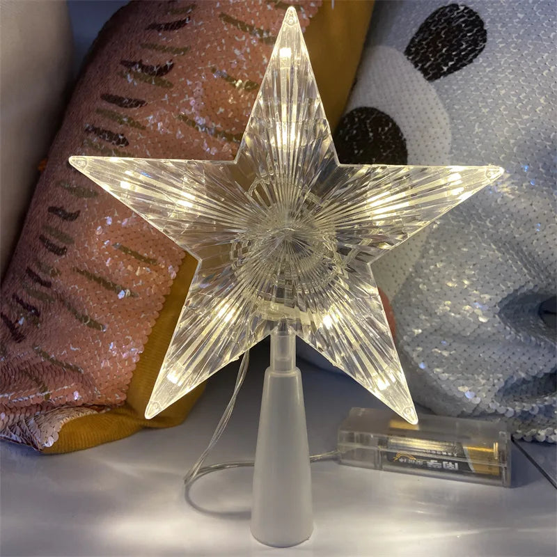 Estrela de Natal LED Transparente 15cm