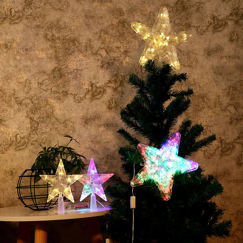 Estrela de Natal LED Transparente 15cm