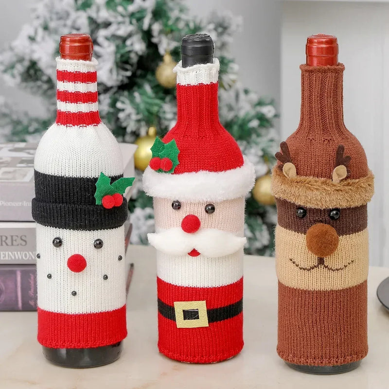 Decoração Natalina para Garrafa de Vinho