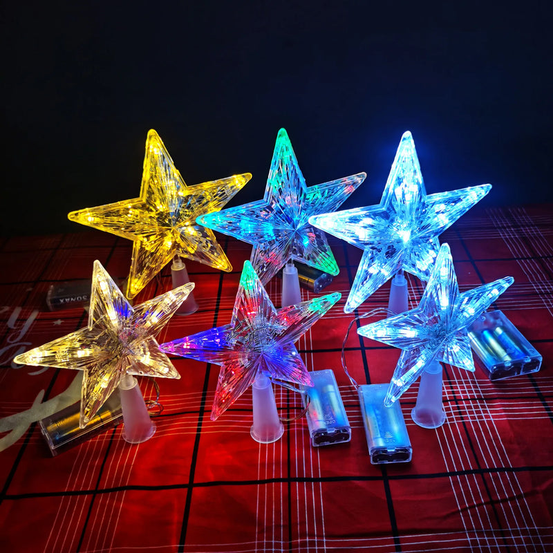 Estrela de Natal LED Transparente 15cm