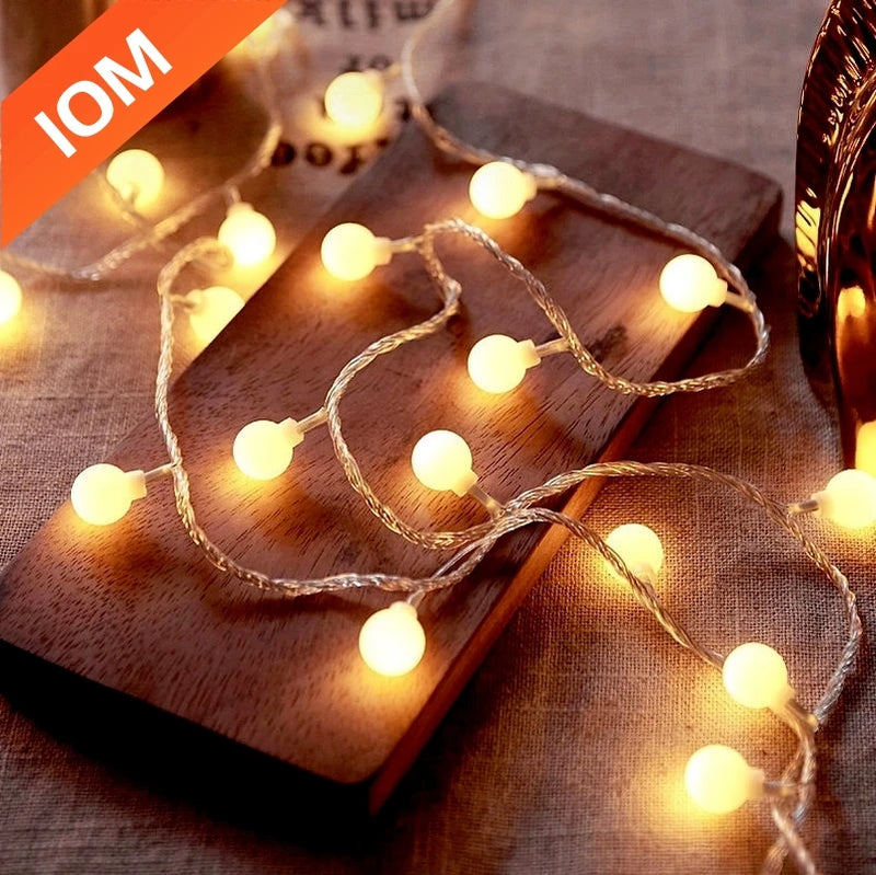 Luzes de Natal LED - Bolas Decorativas para Festas e Celebrações